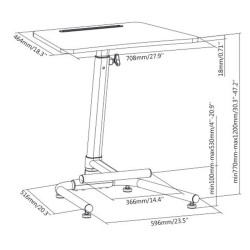 Desk MacLean MC-849 White 70,8 x 77 x 46,4 cm