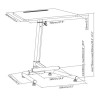 Desk MacLean MC-849 White 70,8 x 77 x 46,4 cm