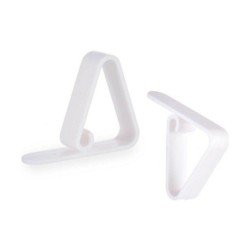 Tablecloth Clip White Plastic (5,5 x 4,5 x 1,5 cm) (12 Units)