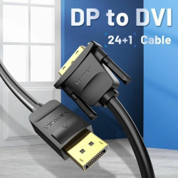 DisplayPort to DVI Adapter Vention HAFBH Black 1 m