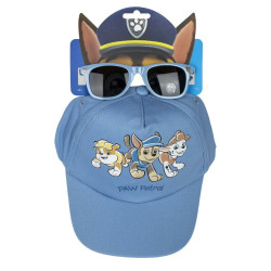 Set of cap and sunglasses The Paw Patrol 2 Pieces Blue (54 cm)