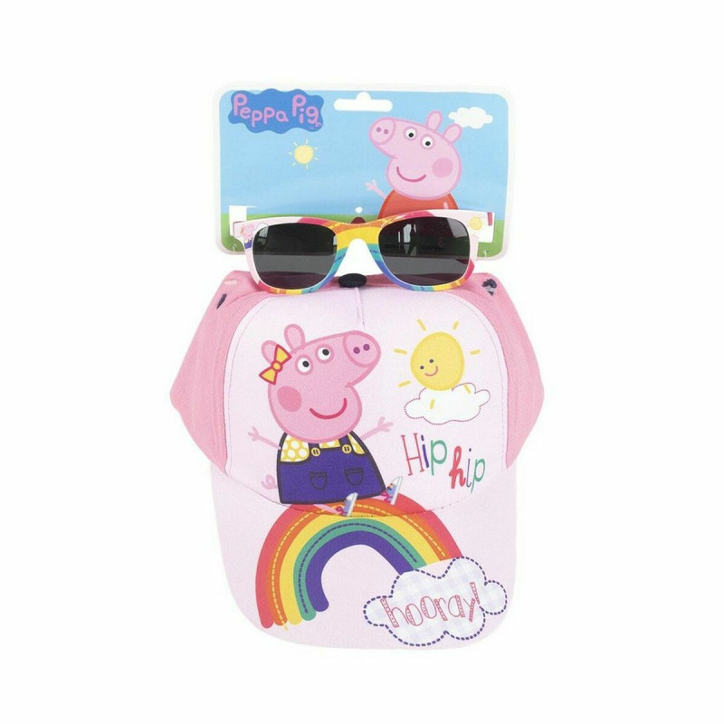 Set of cap and sunglasses Peppa Pig Pink (51 cm) 2 Pieces