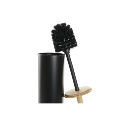 Toilet Brush DKD Home Decor Black Natural Metal Bamboo Scandi 10 x 10 x 38,5 cm