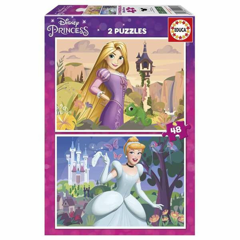 2-Puzzle Set Disney Princess Cinderella and Rapunzel 48 Pieces