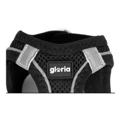 Dog Harness Gloria Air Mesh Star Black Size XXS (24-26 cm)