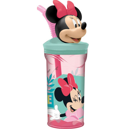 Cup with Straw Minnie Mouse CZ11337 Pink 360 ml 3D