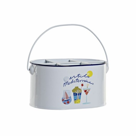 Ice Bucket DKD Home Decor White Multicolour Metal 24,5 x 17 x 13 cm