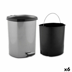 Pedal bin Dark grey Plastic 11 L (6 Units)