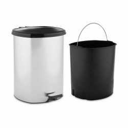 Pedal bin Silver Plastic 11 L (6 Units)