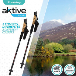 Set of 2 trekking poles Aktive 5 x 135 x 5 cm (6 Units)