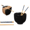 Bowl Black Bamboo 24 x 10,7 x 13,3 cm Toothpicks asiatico/oriental (12 Units)