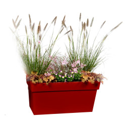 Self-watering planter EDA Tuscan Wall Rectangular Red 79 x 35 x 39 cm