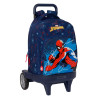 School Rucksack with Wheels Spider-Man Neon Navy Blue 33 X 45 X 22 cm