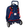 School Rucksack with Wheels Spider-Man Neon Navy Blue 33 X 45 X 22 cm