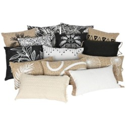 Cushion Home ESPRIT White Natural 50 x 15 x 30 cm