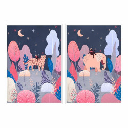 Painting DKD Home Decor 53 x 4,3 x 73 cm Trees Scandinavian (2 Units)