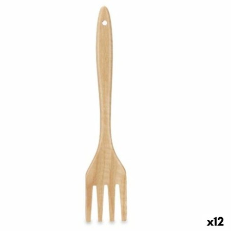 Kitchen Spatula Fork Wood 7 x 35 x 2 cm (12 Units)