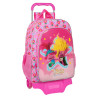 School Rucksack with Wheels Trolls Pink 33 x 42 x 14 cm