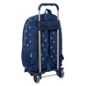 School Rucksack with Wheels Benetton Cool Navy Blue 30 x 46 x 14 cm