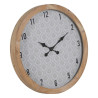 Wall Clock White Natural Wood Crystal 60 x 60 x 6,5 cm