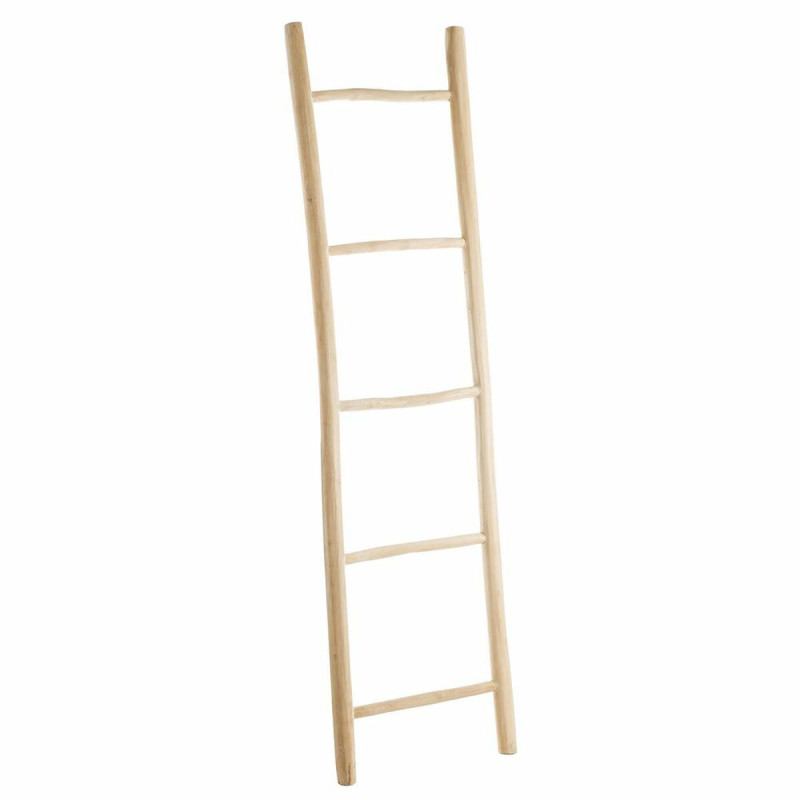 Free-Standing Towel Rack Beige Teak 48 x 8 x 180 cm