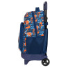 School Rucksack with Wheels Hot Wheels Speed club Orange 33 X 45 X 22 cm