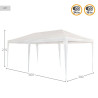 Gazebo Aktive 300 x 255 x 600 cm Metal White Plastic