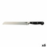 Bread Knife Quid Professional Inox Chef Black Metal 20 cm (Pack 6x)