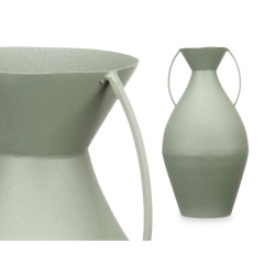 Vase 22 x 43 x 22 cm Green Steel (4 Units)