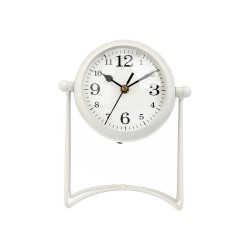 Table clock White Metal 15,5 x 20 x 11 cm (4 Units)