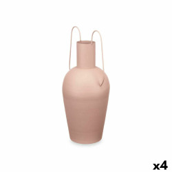 Vase With handles Sand Steel 24 x 45 x 18 cm (4 Units)