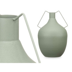 Vase Caraffe Green Steel 24 x 40 x 24 cm (4 Units)