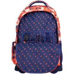 School Rucksack with Wheels Milan Ninjutsu Red 52 x 34,5 x 23 cm