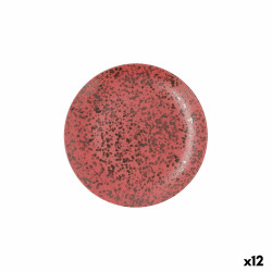 Flat plate Ariane Oxide Ceramic Red (Ø 21 cm) (12 Units)