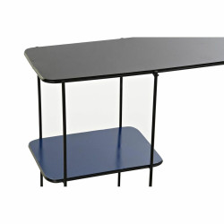 Shelves DKD Home Decor Black Metal Navy Blue 2 Shelves (50 x 16 x 60 cm)