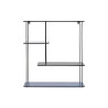 Shelves DKD Home Decor Black Metal Navy Blue 2 Shelves (50 x 16 x 60 cm)