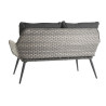 Garden sofa DKD Home Decor Crystal Steel synthetic rattan 127 x 72 x 76 cm