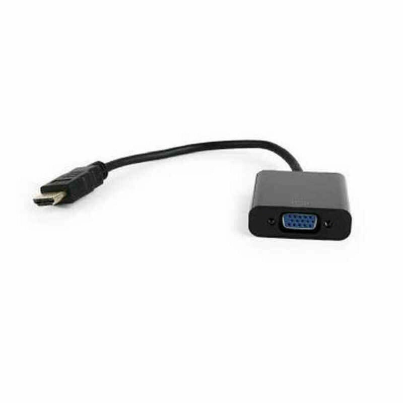 HDMI to VGA Adapter GEMBIRD A-HDMI-VGA-04 Black 15 cm