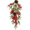 Door Hanger Christmas Red Multicolour Plastic Foam 60 cm