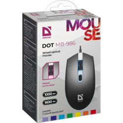 Mouse Defender DOT MB-986 Black Multicolour Monochrome