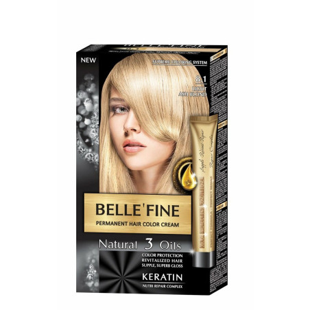 Permanent Dye Belle´Fine Nº 8.1 Light Ash Blonde (30 ml)