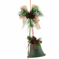 Christmas bauble Green Multicolour Metal Plastic Fibre Hoods 14 x 9 x 47 cm