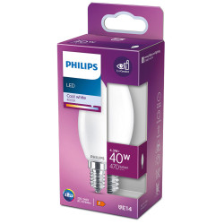 LED lamp Philips Candle White F 40 W 4,3 W E14 470 lm 3,5 x 9,7 cm (4000 K)