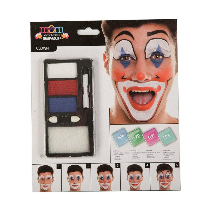 Make-Up Set My Other Me Male Clown 1 Piece