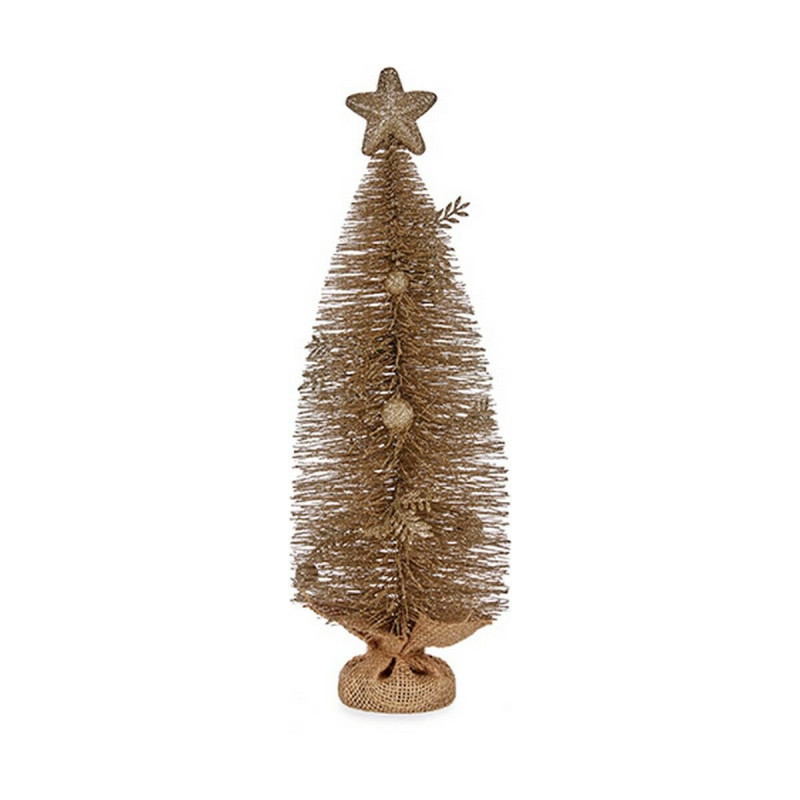 Christmas Tree with Star 23 x 14,5 x 46 cm champagne