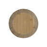 Table Mat DKD Home Decor Black Natural Bamboo 20 x 20 x 1 cm