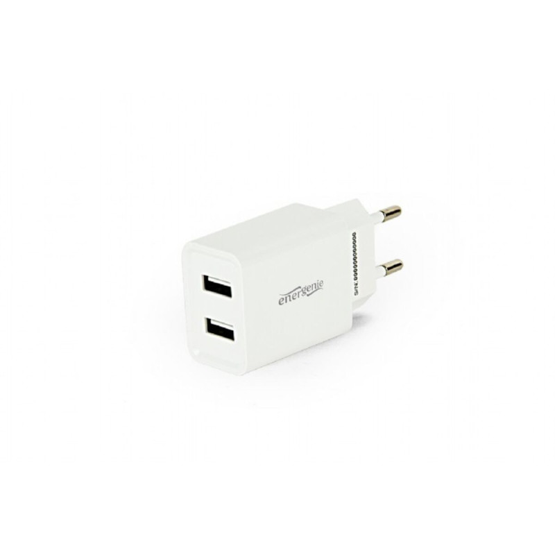 Wall Charger GEMBIRD EG-U2C2A-03-W White