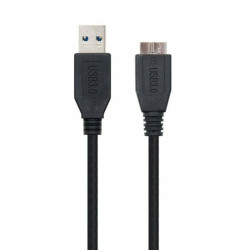 USB-C Cable NANOCABLE 10.01.1101-BK Black 1 m