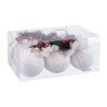 Christmas Baubles White Multicolour Corduroy Foam 6 x 6 x 6 cm (6 Units)