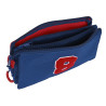 Triple Carry-all Safta University Red Navy Blue (22 x 12 x 3 cm)